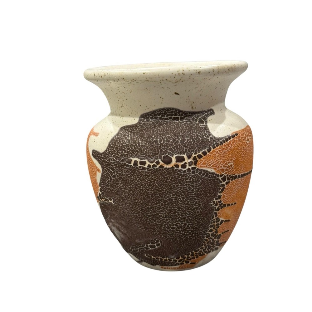 Royal Haeger Earth Wrap Vase Lava Glaze Ceramic MCM Vintage Textured 6"‎ - Picture 5 of 13